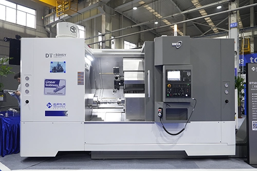 dmtg twin spindle slant bed cnc lathe dt50hsy